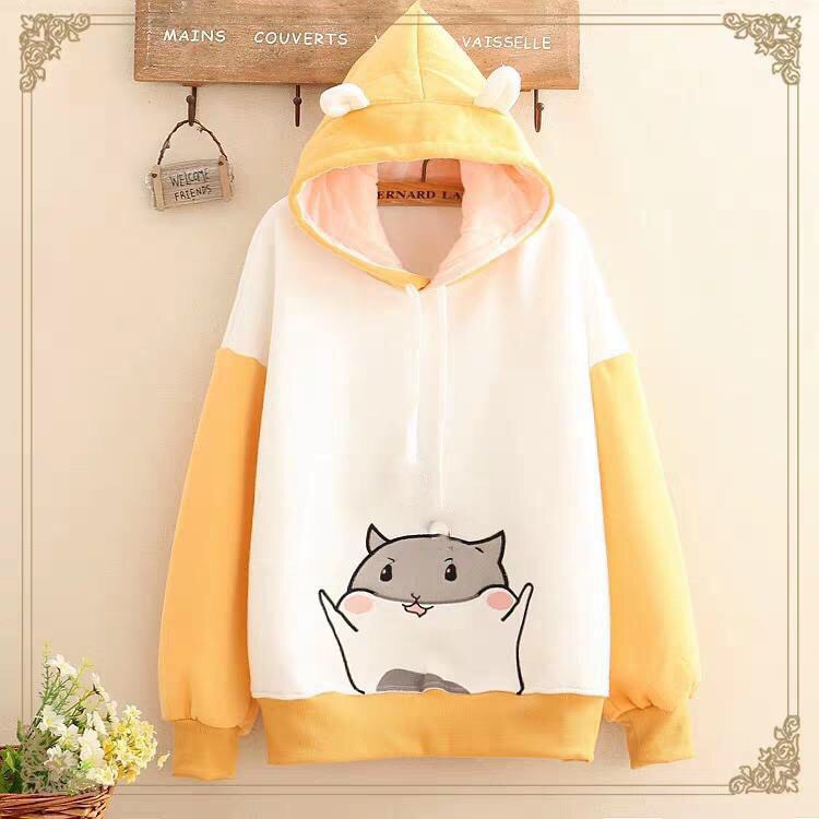 ÁO HOODIE MÈO CUTE ĐÁNG YÊU THỜI TRANG PHONG CÁCH THỜI TRANG PE