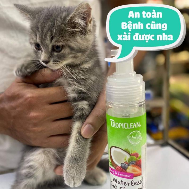 [HCM]Sữa tắm khô cho thú cưng Tropiclean