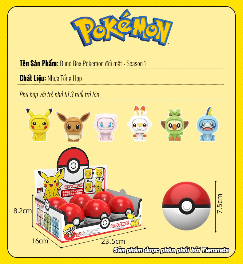 Blind box sided flip Pokemon model 3 season