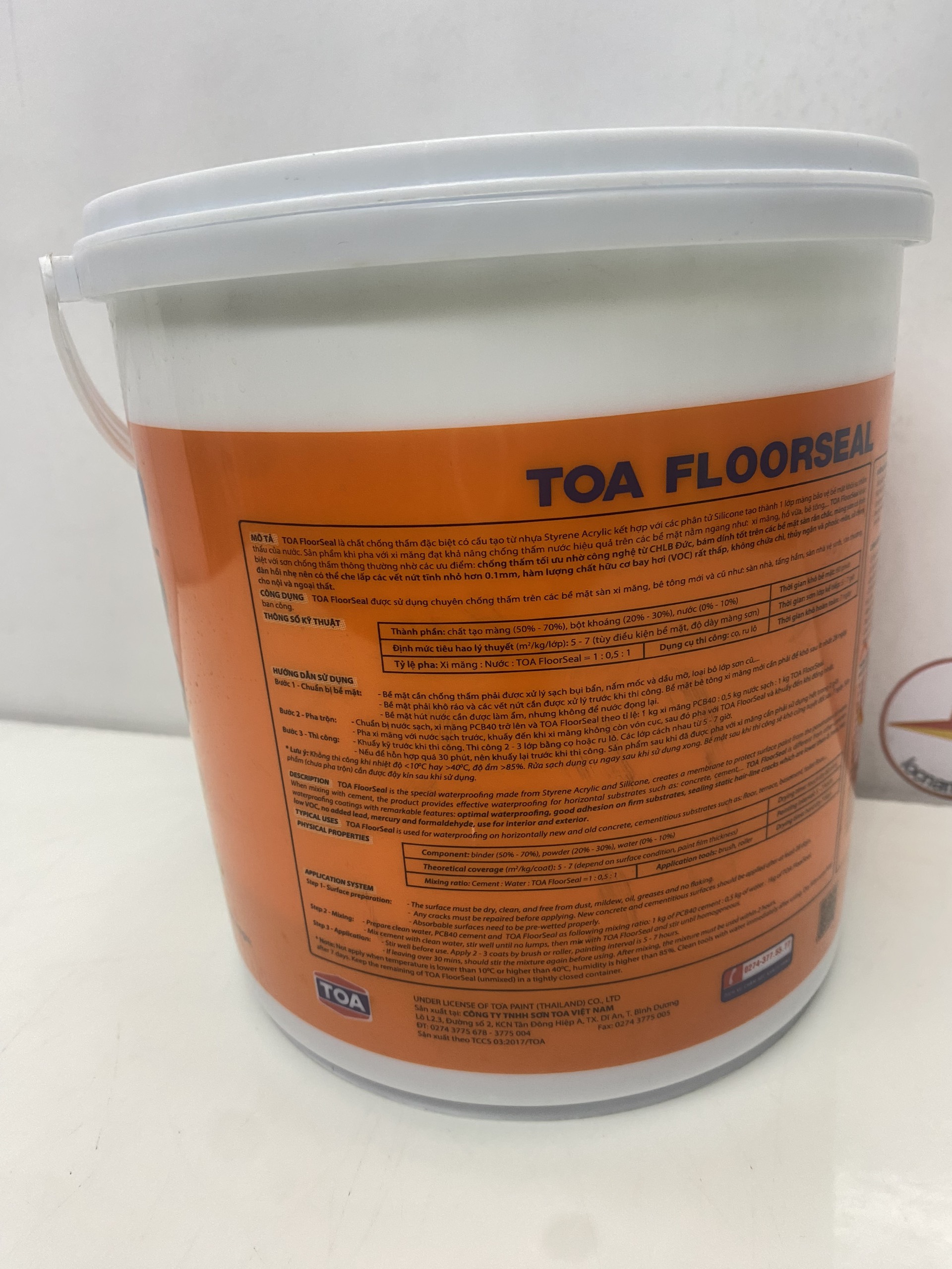 Chống thấm sàn Toa Floorseal 4Kg, chống thấm pha xi măng