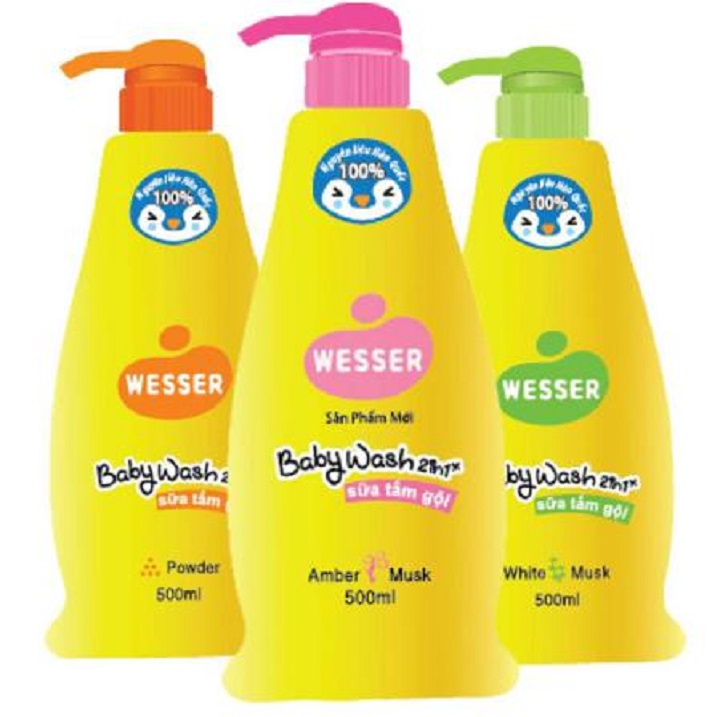Sữa Tắm Gội Cho Bé Wesser 500ml