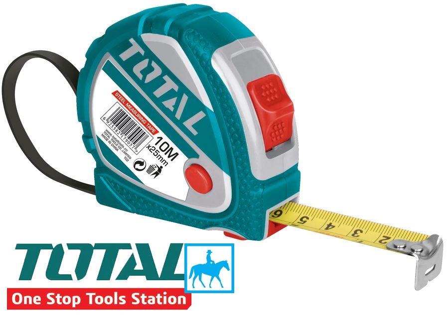 10 mét Thước kéo thước cuộn thép nền vàng 10m x 25mm Steel Measuring Tape INGCO HSMT0810 TMT126101