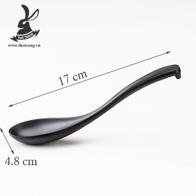 Muỗng cơm vá cơm màu đen nhám đủ size