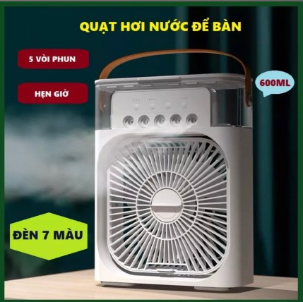 Quạt Điều Hòa Phun Sương Mini Để Bàn Mát Lạnh.