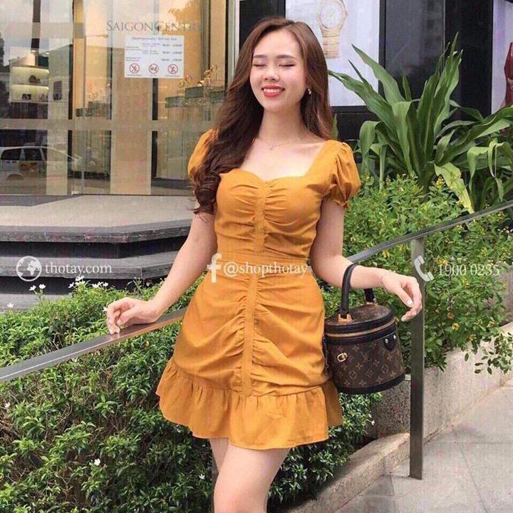 Đầm Body Cúp Ngực Đính Nút FashionLyLy