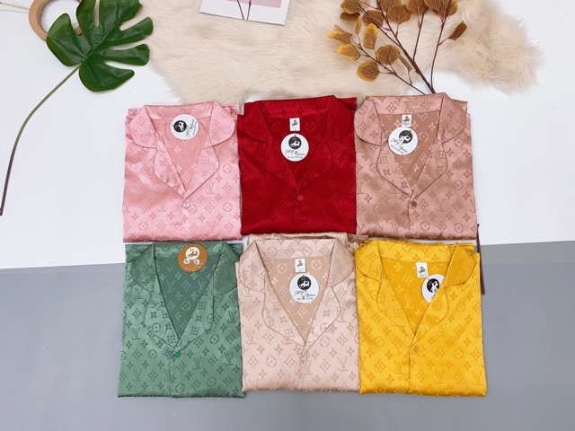 Bộ lụa satin Tay dài Quần dài