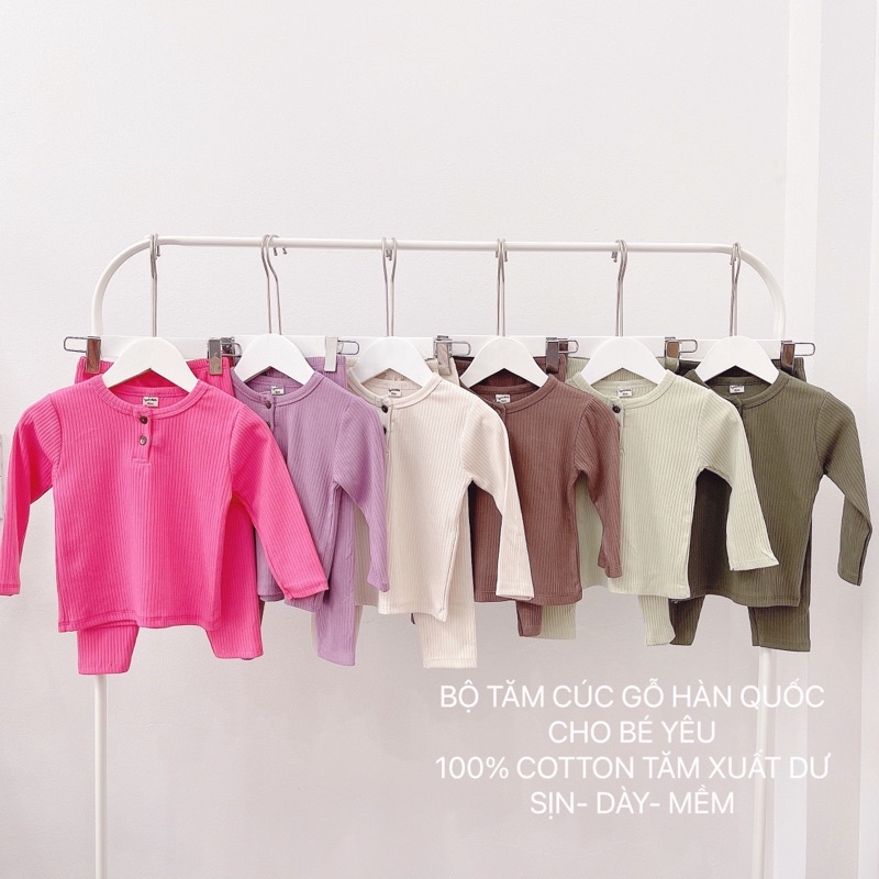Set 3 bộ tăm cúc gỗ cho bé