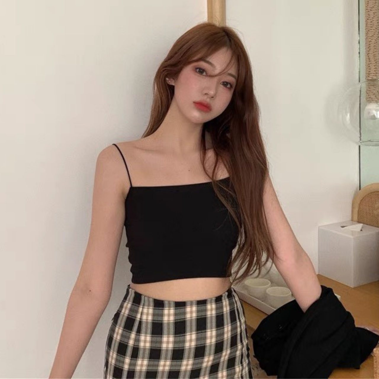 Áo 2 dây quai mảnh sợi bún dễ mix đồ