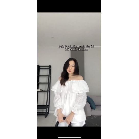 Jun Top áo trễ vai