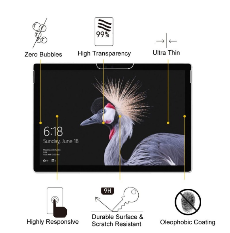 Dán màn hình Microsoft Surface Go 3/2/1 - Surface Pro 9 - Surface Pro 8 9H 2.5D