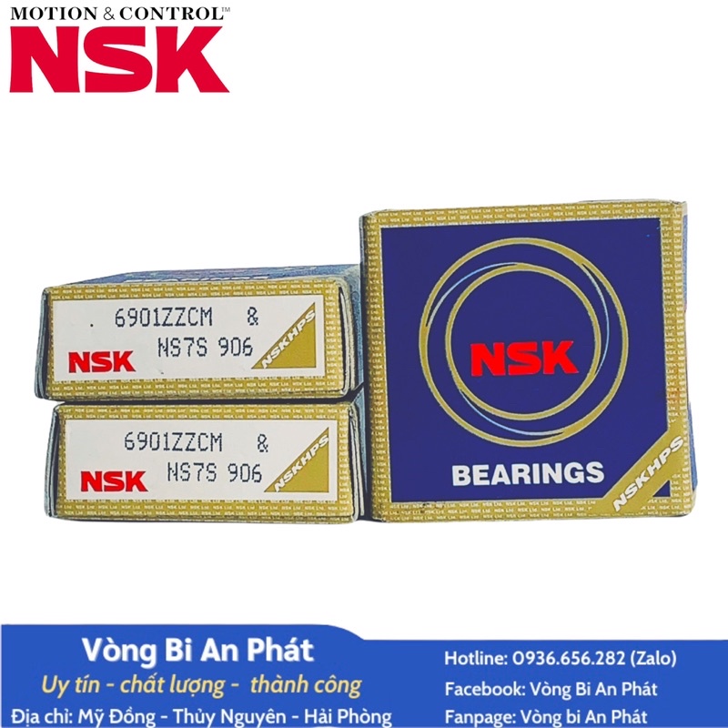 Vòng bi NSK 6901 ZZCM cao cấp.