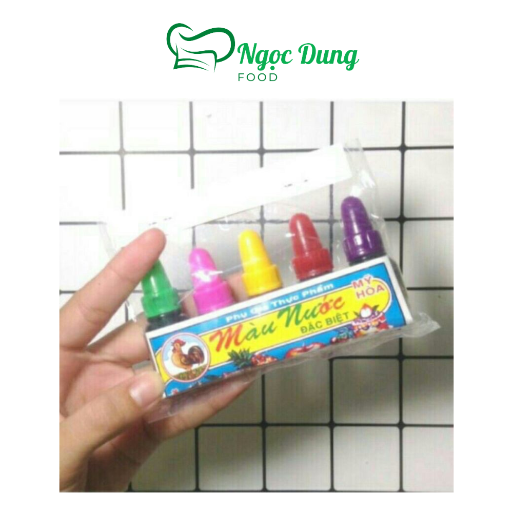 Lốc 5 màu thực phẩm mini 5ml