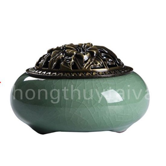 Lư xông bột /nụ Trầm gốm sứ cao cấp
