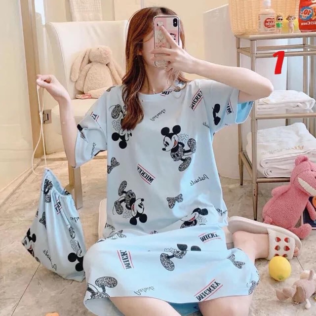 [HCM]Đầm suông váy ngủ mặc nhà siêu cute