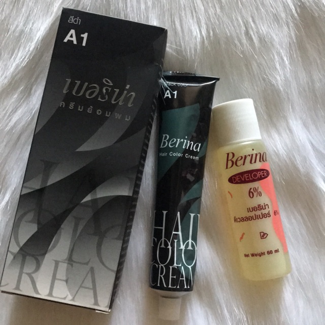 [HCM]COMBO 2 HỘP Thuốc nhuộm tóc Berina Hair Color Cream 60ml ( A1 ĐEN)
