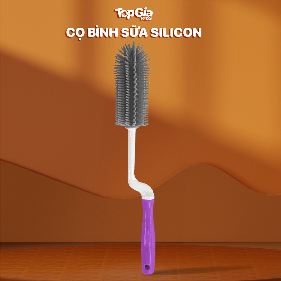 Cọ bình sữa silicon, cây cọ silicon vệ sinh bình sữa