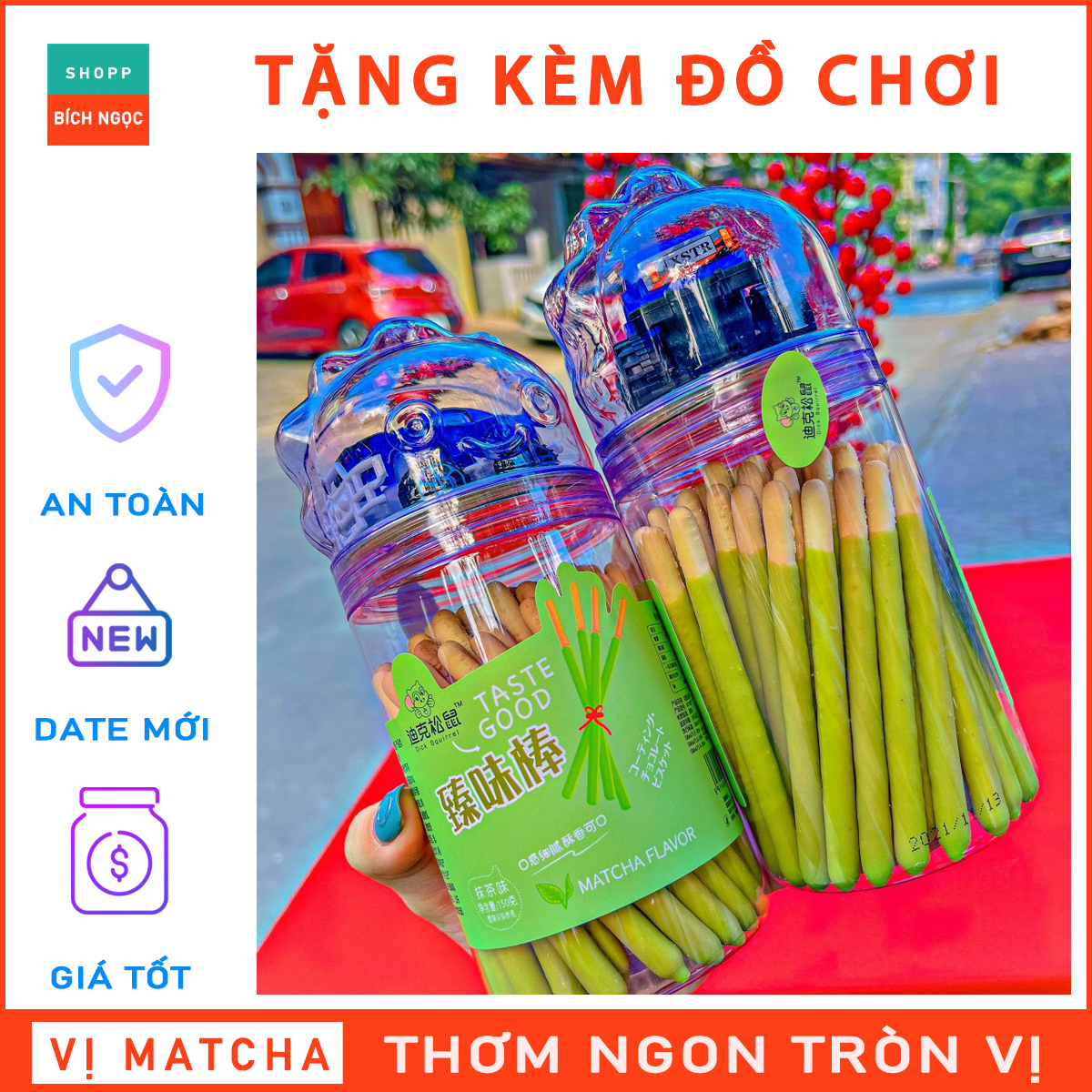 Hộp Bánh Quy Nấm Socola - Que Chấm Bodi's 150g