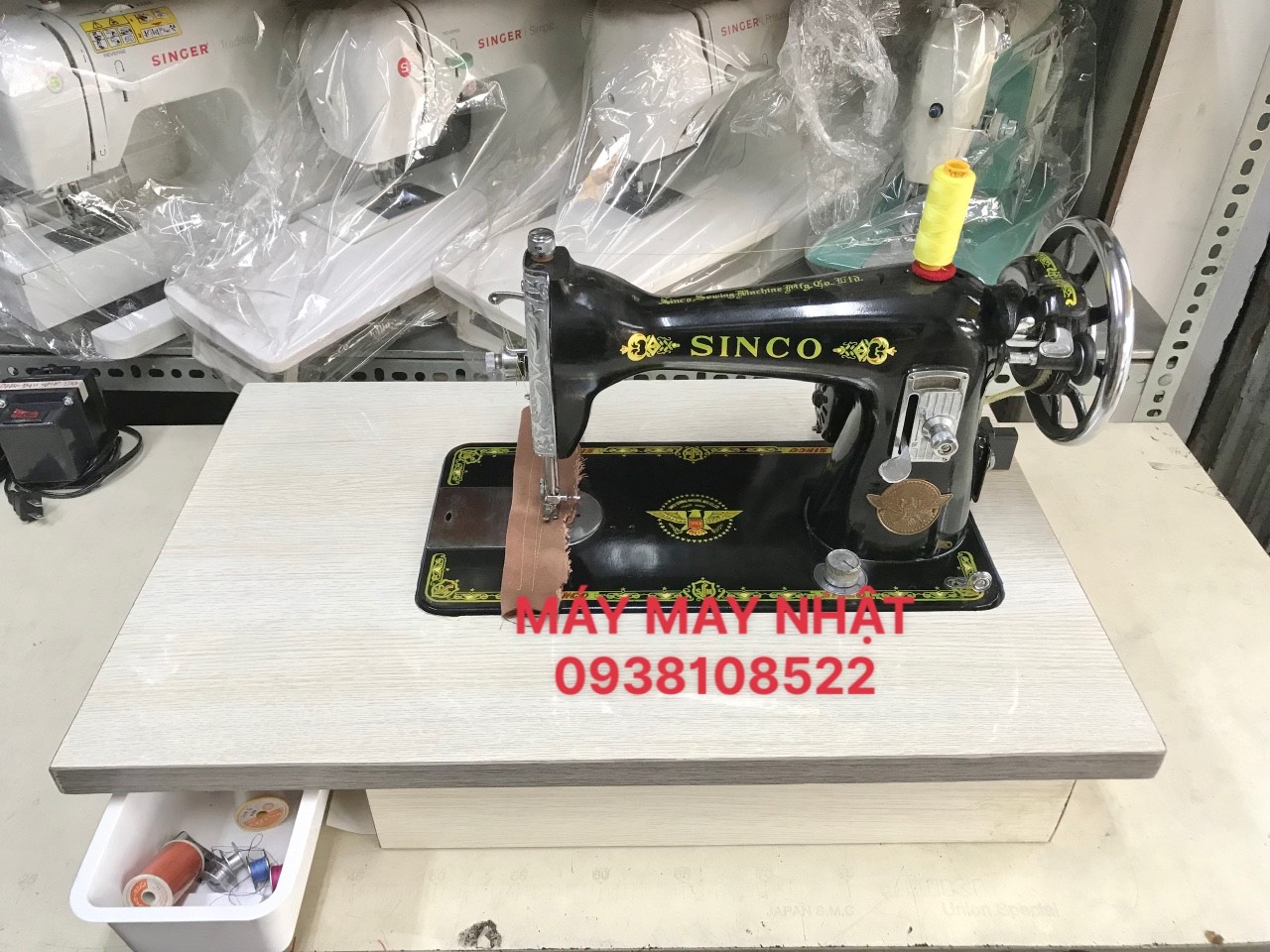 [TẶNG KÈM NGĂN KÉO] ĐẾ GỖ MÁY MAY GIA ĐÌNH