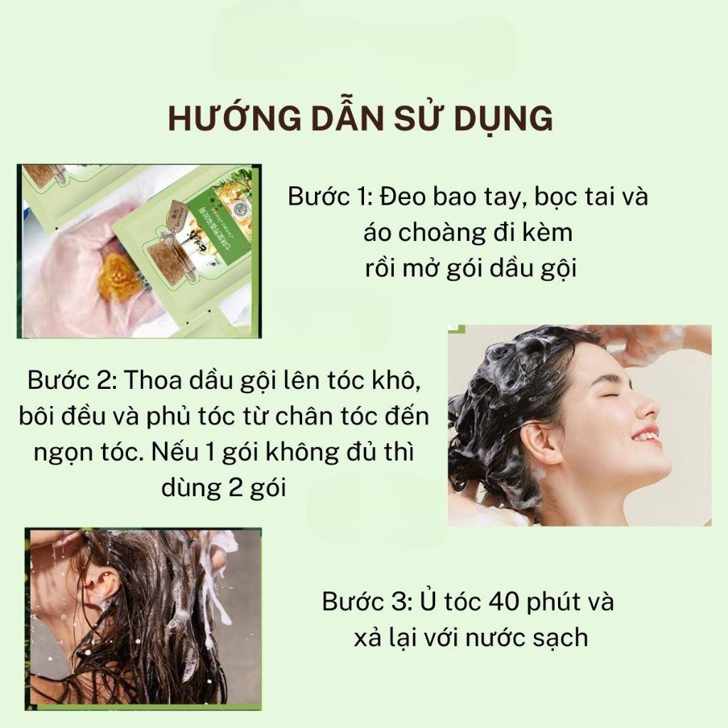 Natural herbal silver coated Shampoo Shampoo black without chemicals-10 pack convenient pack, safe scalp