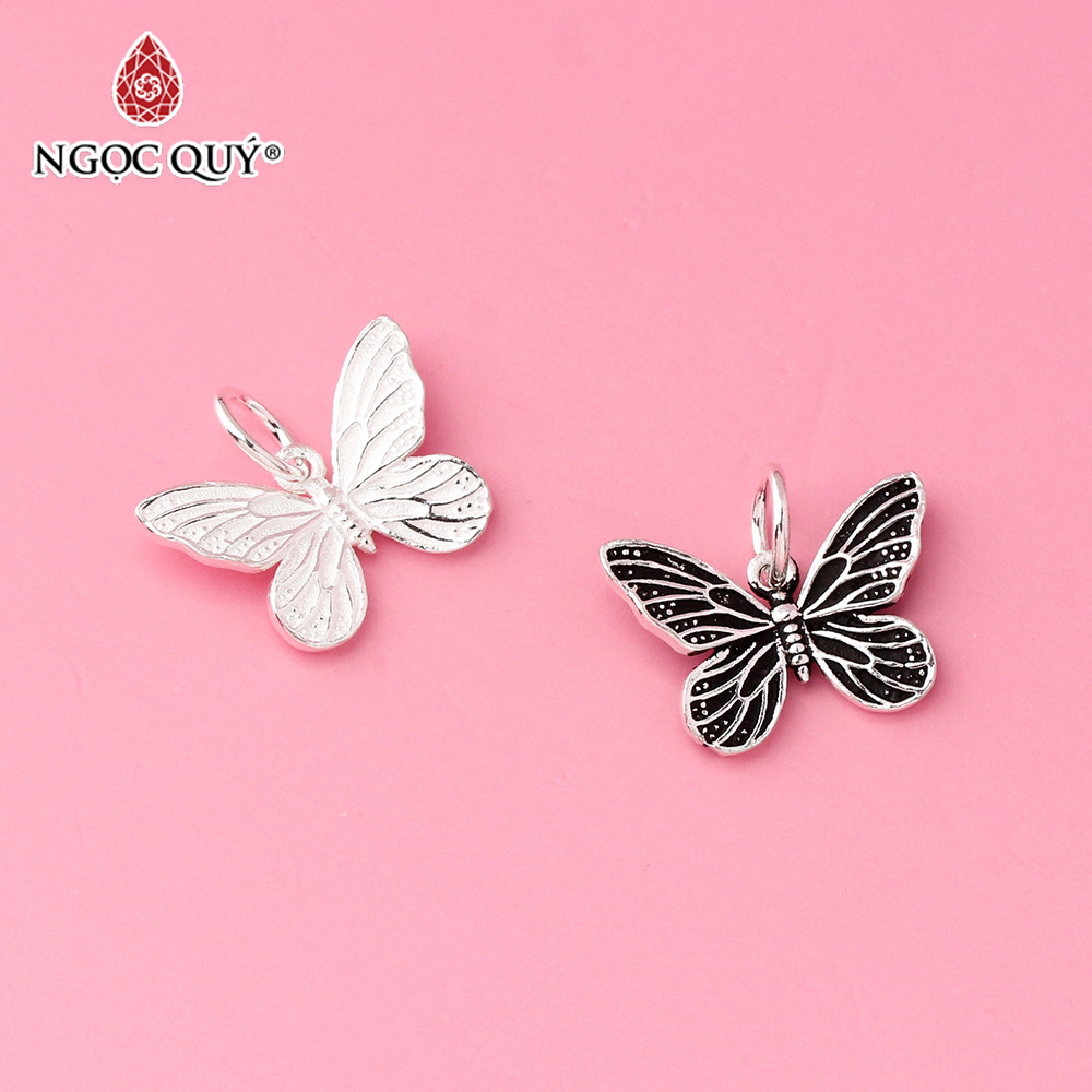 Charm bạc treo hình con bướm - Ngọc Quý
