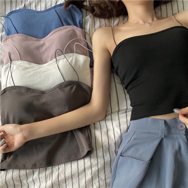 Áo 2 dây mảnh croptop