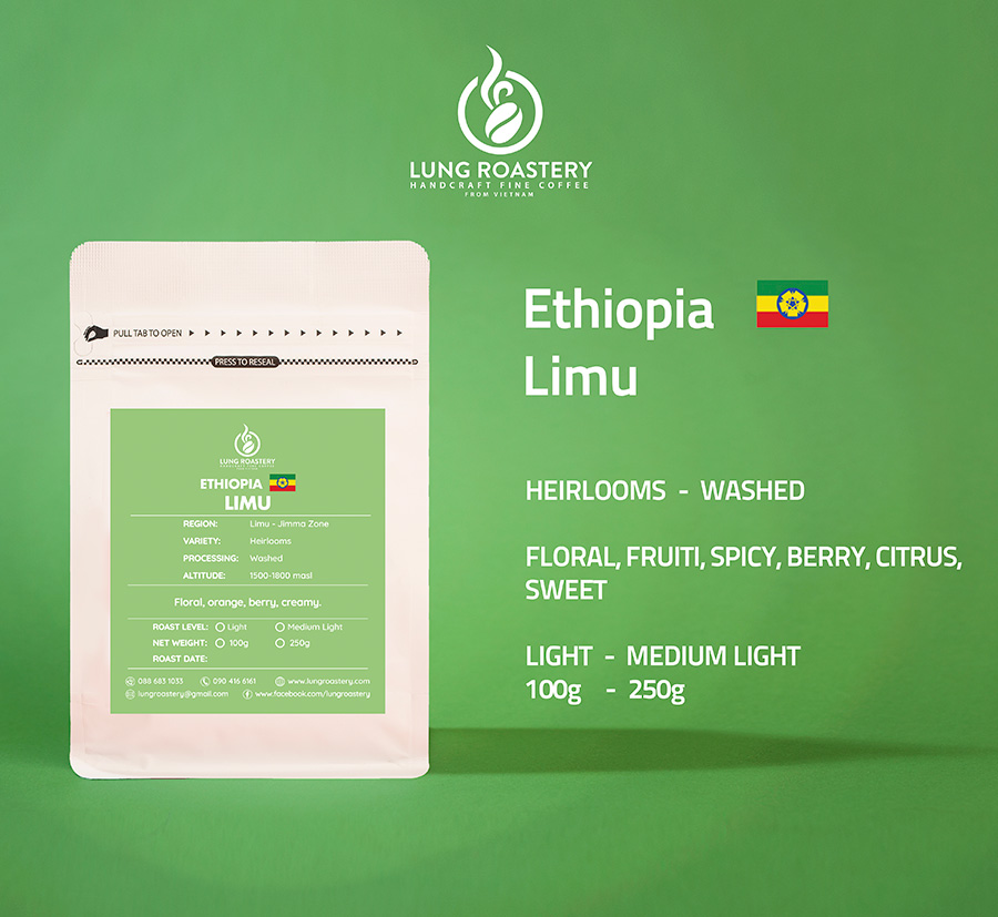 CÀ PHÊ HẠT ETHIOPIA LIMU 250G