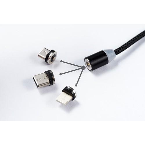 Cáp sạc từ nam châm hít Type C 3 đầu
