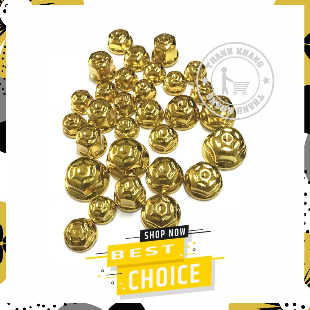 [HCM]Bộ 30 con chụp ốc ngôi sao trang trí xe máy kiểu 2018 Thanh Khang 006000560 (Vàng)