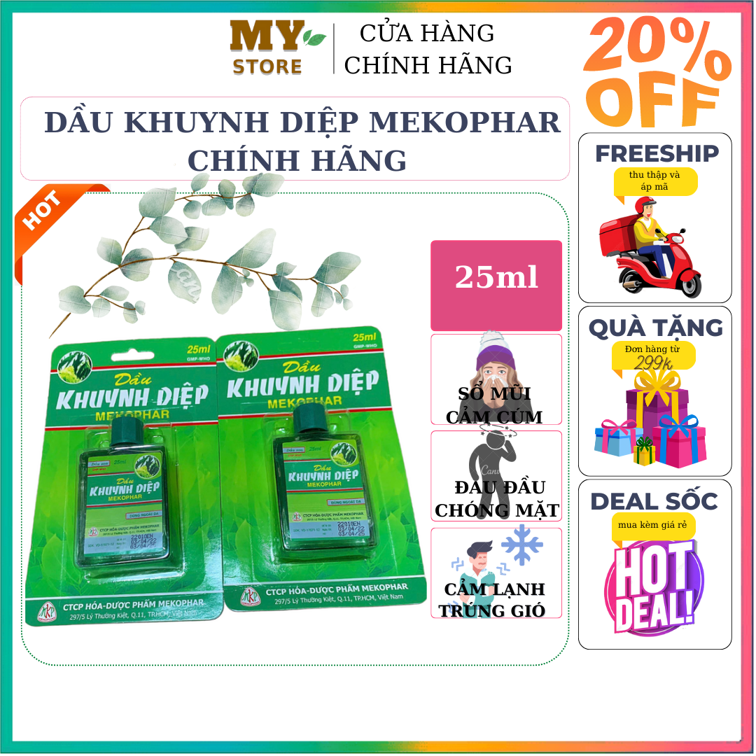 (Chính Hãng) Dầu Khuynh Diệp Mekophar 25ml
