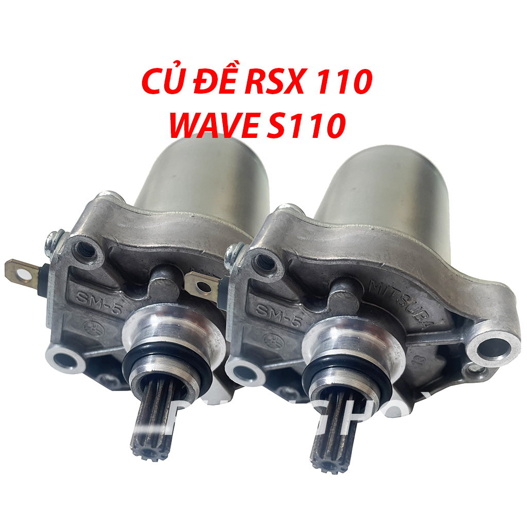 Củ đề xe wave s110-rsx110 các đời lõi đồng 2 bạc đạn