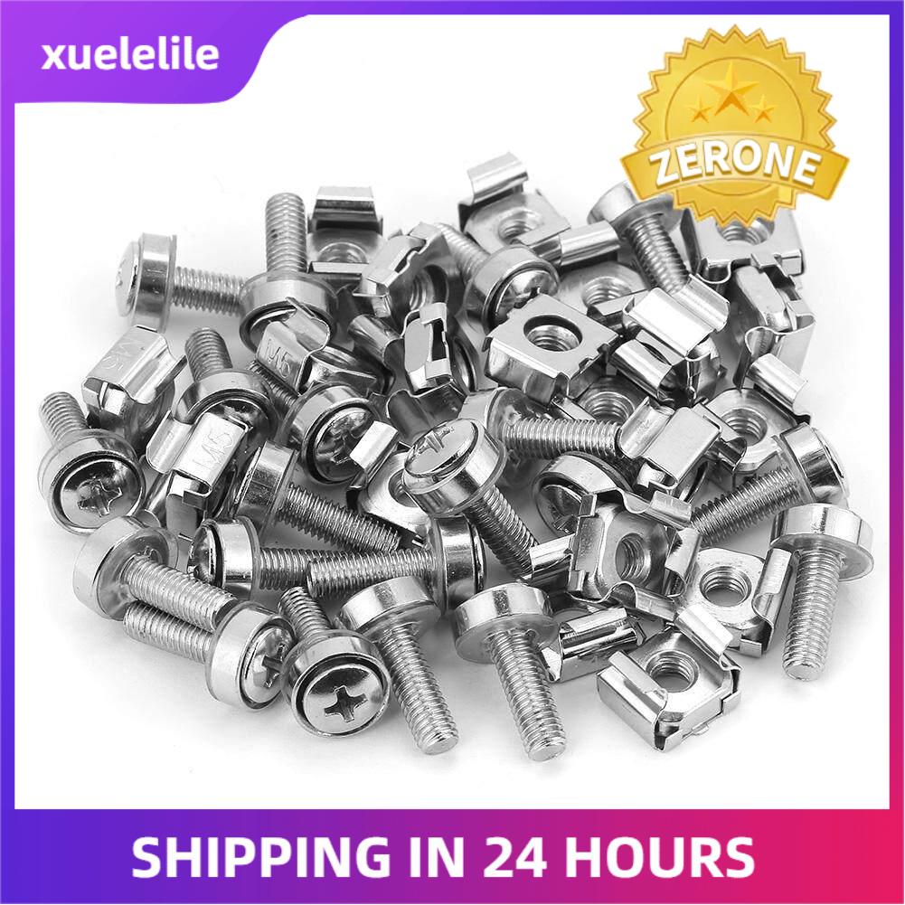 20pcs/set Network Cabinet Rack Screws & Cage Nuts Assortment Kit