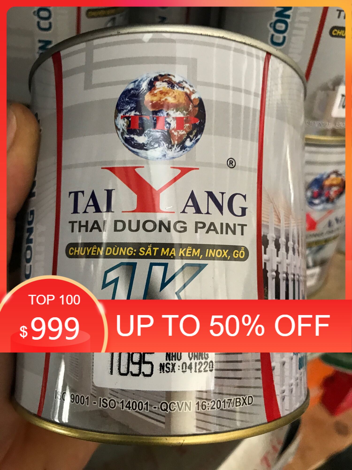 Sơn Kẽm 1thành phần taiyang(tip) lon 800gr