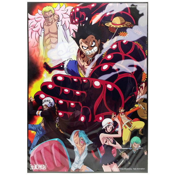 Poster one piece - băng mũ rơm và law ở dressrosa - teenbox
