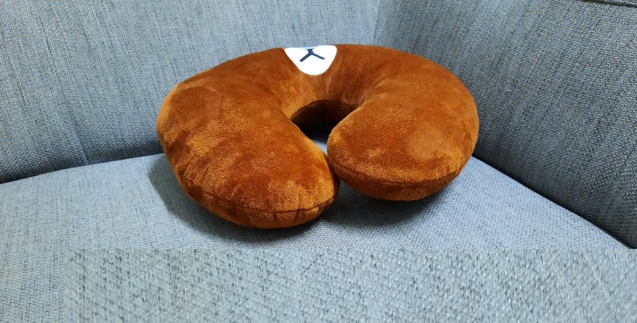[HCM]Gối kê cổ chữ u gấu nâu brown