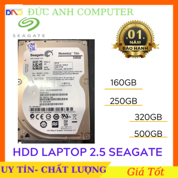 Ổ cứng laptop 2.5inch Hiệu SEAGATE 160gb 250gb 320gb 500gb  chuẩn Sata- Bảo Hành 12 Tháng- 1 đổi 1