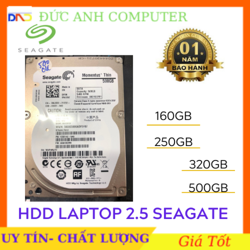 Bảng giá Ổ cứng laptop 2.5inch Hiệu SEAGATE 160gb 250gb 320gb 500gb  chuẩn Sata- Bảo Hành 12 Tháng- 1 đổi 1 Phong Vũ