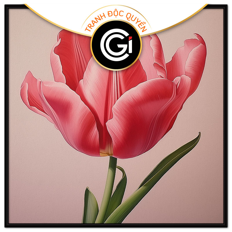 Tranh treo tường, dán tường Canvas, hoa Tulip. CGI-33