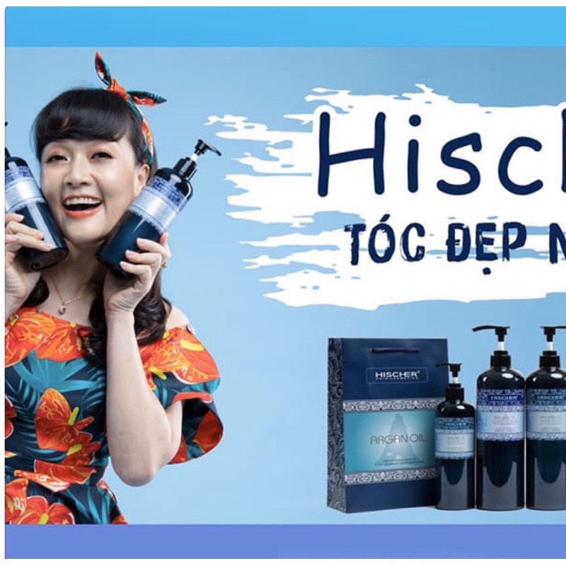 DẦU HẤP HISCHER ARGAN SIÊU MƯỢT, PHỤC HỒI 500ML