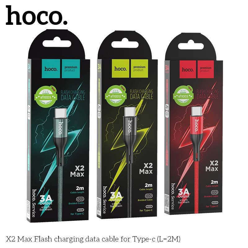 Cáp sạc nhanh và truyền data Hoco X2 Max Flash cổng Lightning / Type-C / Micro-USB QC3.0 max 3A dài 1M / 2M (Màu ngẫu nhiên) - Phụ Kiện 1986