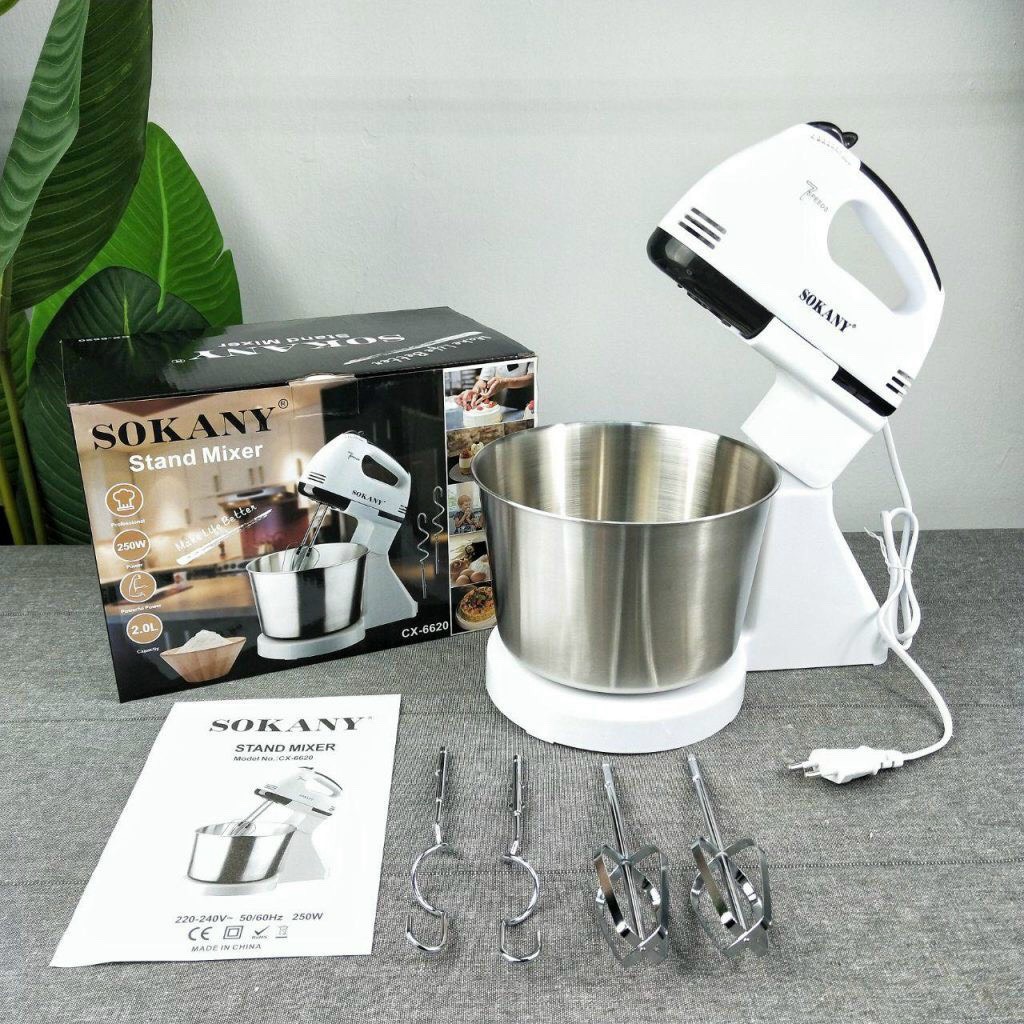Máy đánh trứng, máy trộn bột, máy đánh trứng trộn bột làm bánh, dung tích lớn, công suất cao với 7 tốc độ đánh nhào bột chuyên dụng.