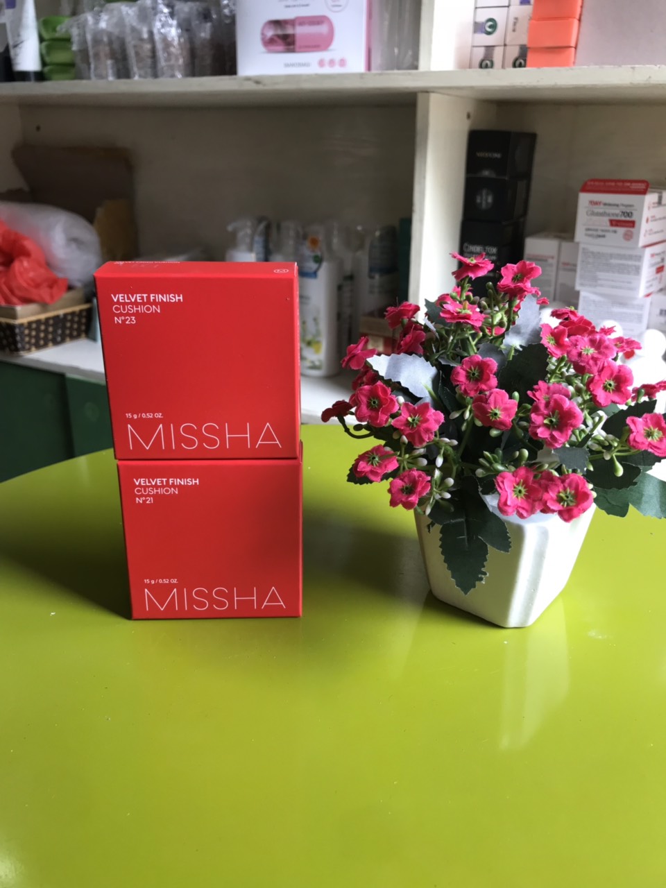 Phấn nước Misha đỏ độ che phủ siêu tốt