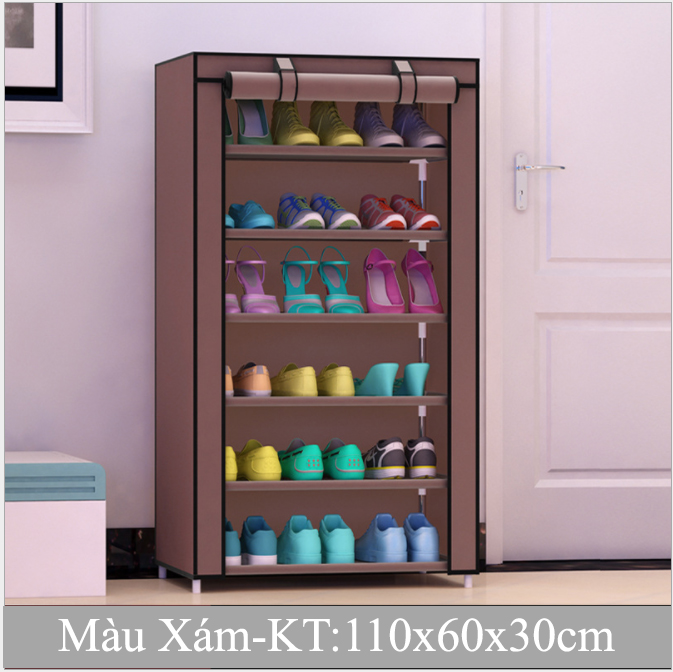 [GIỮ GIÀY KHÔNG BỤI BẨN] Kệ giày dép có vải che