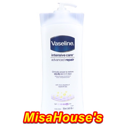 Dưỡng thể Vaseline Intensive Care Advanced Repair 725ml - trắng