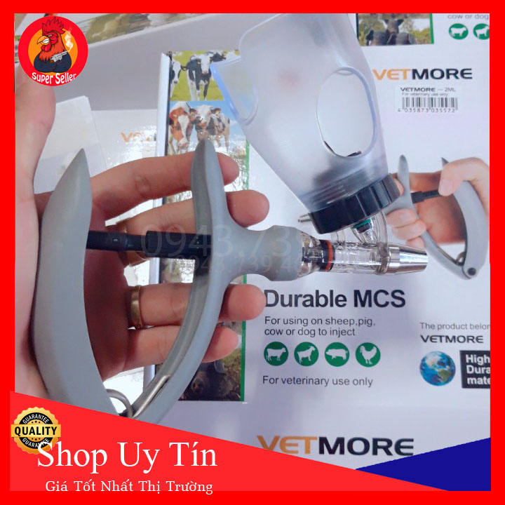 Xy Lanh Tự Động VetMore Nhập Khẩu Từ Đức- Ống Chích Gắn Chai Tiêm Gia Cầm-Ống Chích Tự Động Tiêm Cho Gà Đá 0-2ml
