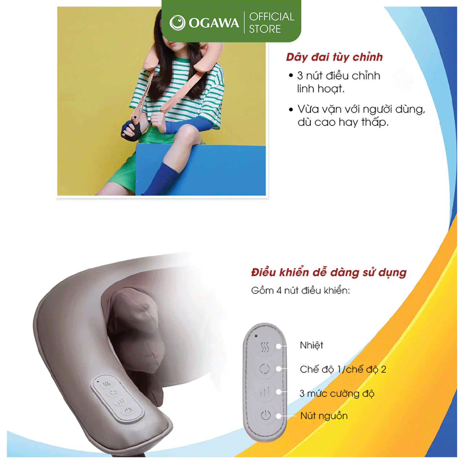 Máy Massage Cổ Vai Gáy OGAWA Wonder Touch