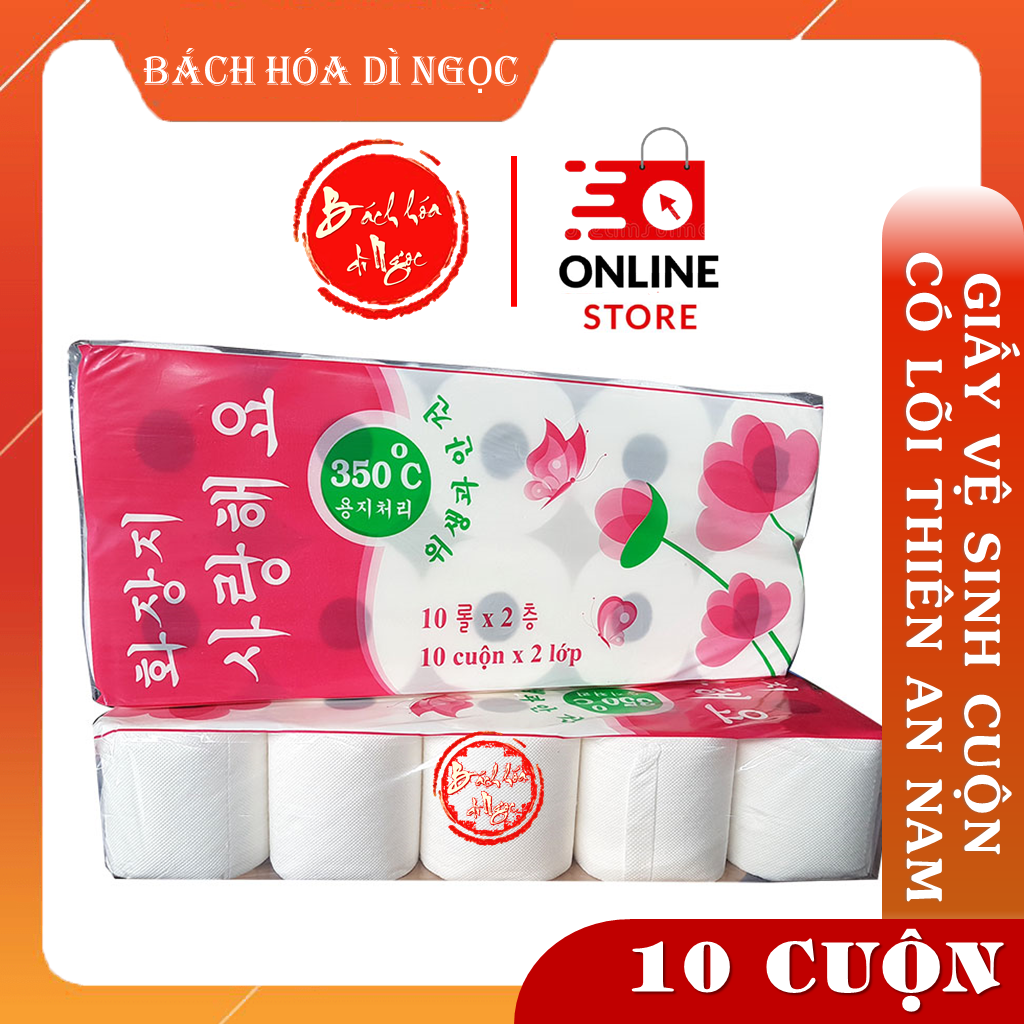 [HCM]GIẤY VỆ SINH 2 LỚP CUỘN CHUẨN HÀN QUỐC (THIÊN AN NAM)