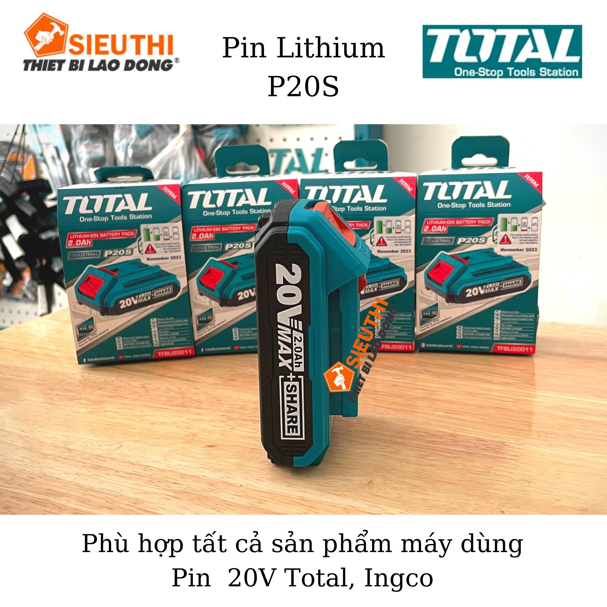 TOTAL Pin Lithium 20V (F20S )TFBLI20011 <HÀNG CHÍNH HÃNG>