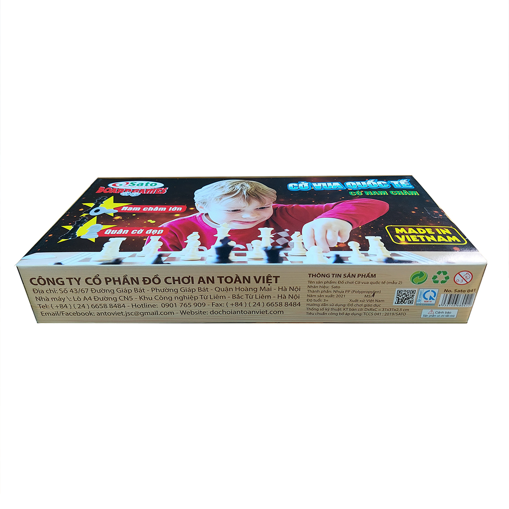 Cờ Vua Quốc Tế Có Nam Châm (SATO 041) [Made In Vietnam - 31 x 31 cm]