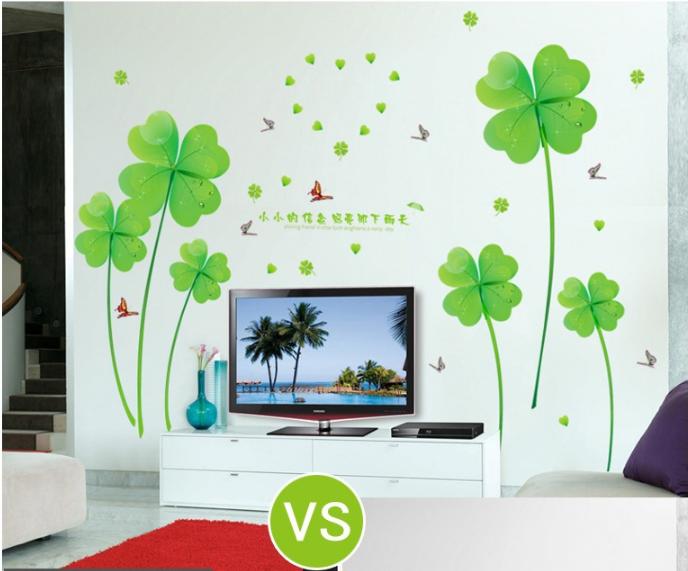 [HCM]Decal trang trí Cỏ May Mắn lớn