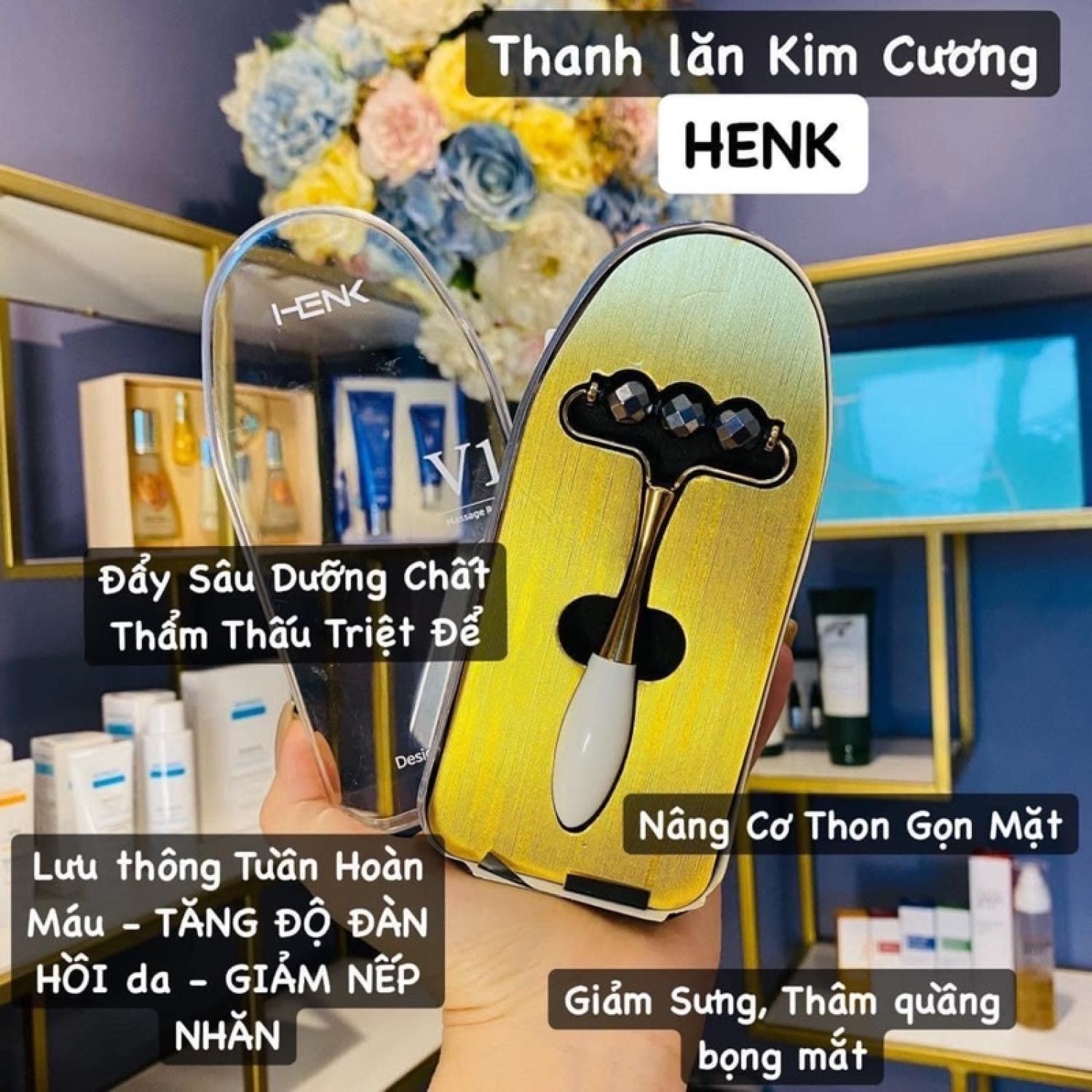 Thanh lăn kim cương mɑssage HENK V1 Dia Roller